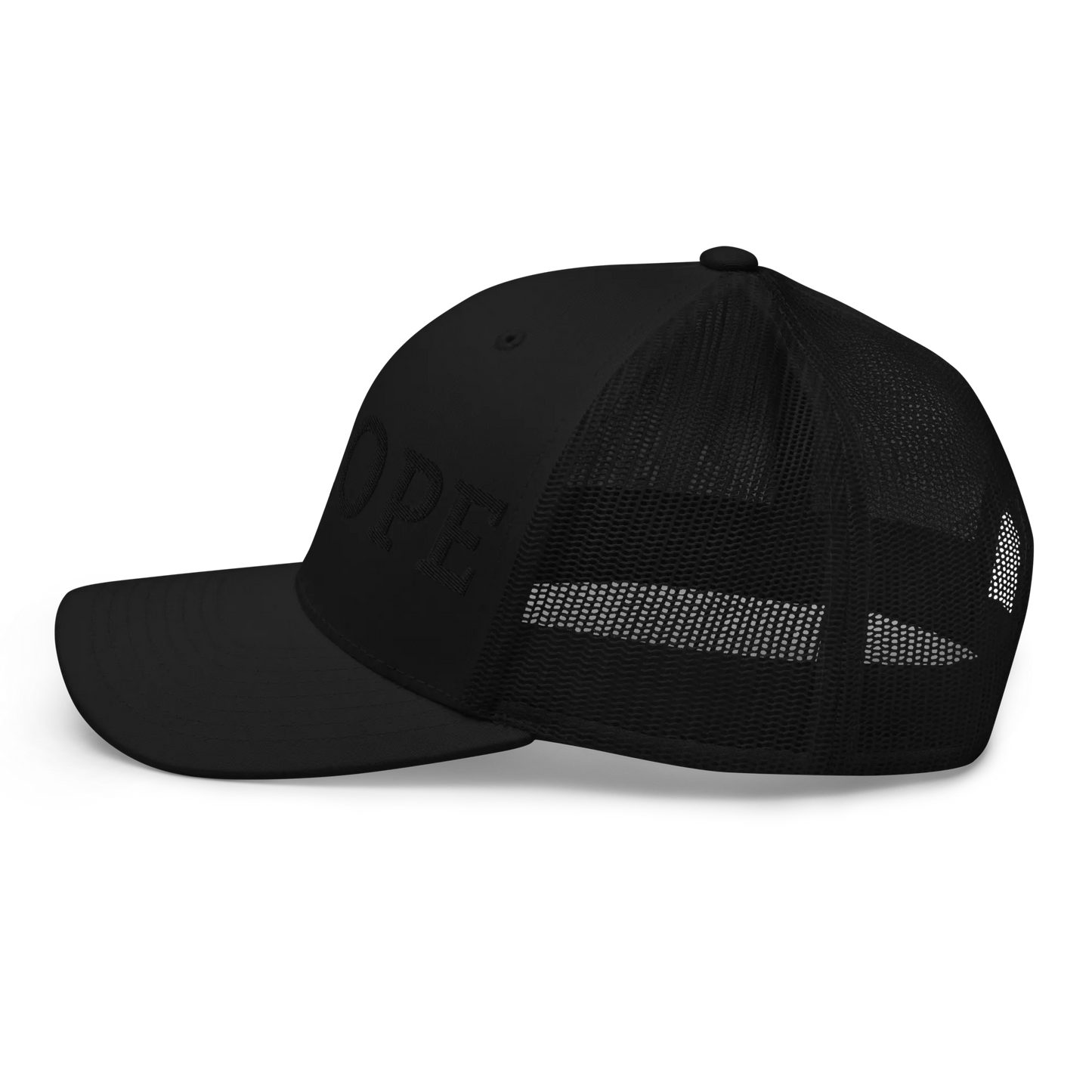 Monochrome Black "EUROPE" Trucker Cap Left View