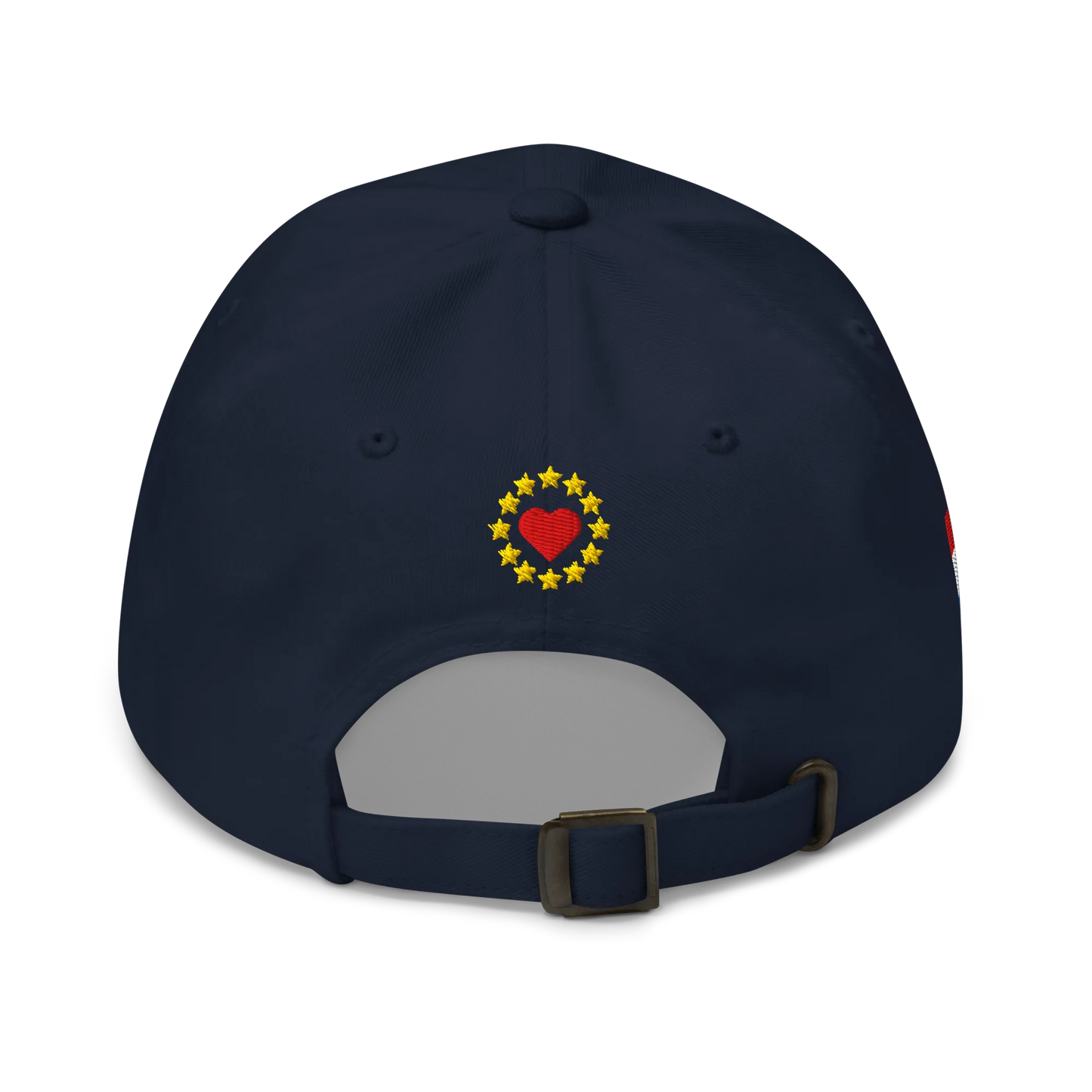 Navy Blue MEGA Cap with National Flag of Netherlands Back View
