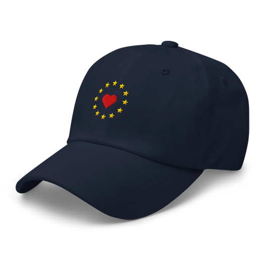 Navy Blue "Show the Love for EU" Cap Left Front View