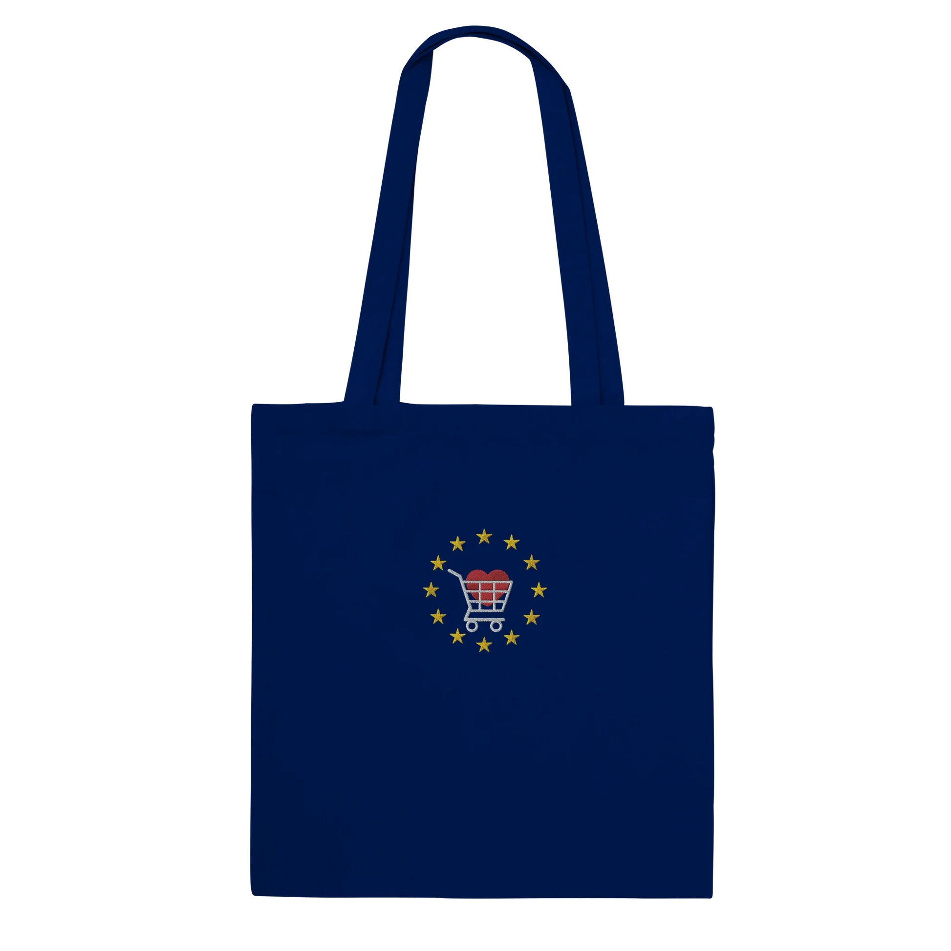 Navy Blue Buy from EU Embroidered Tote Bag