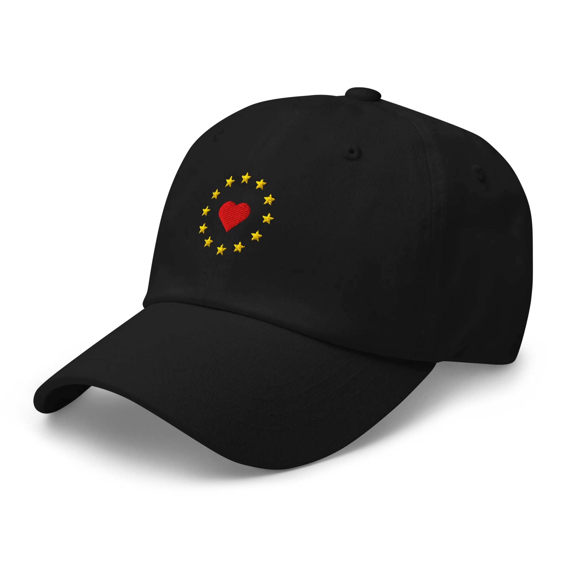 Black "Show the Love for EU" Cap Left Front View