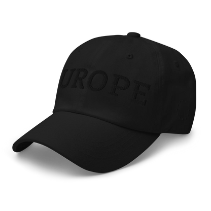 Monochrome Black "EUROPE" Cap Left Front View