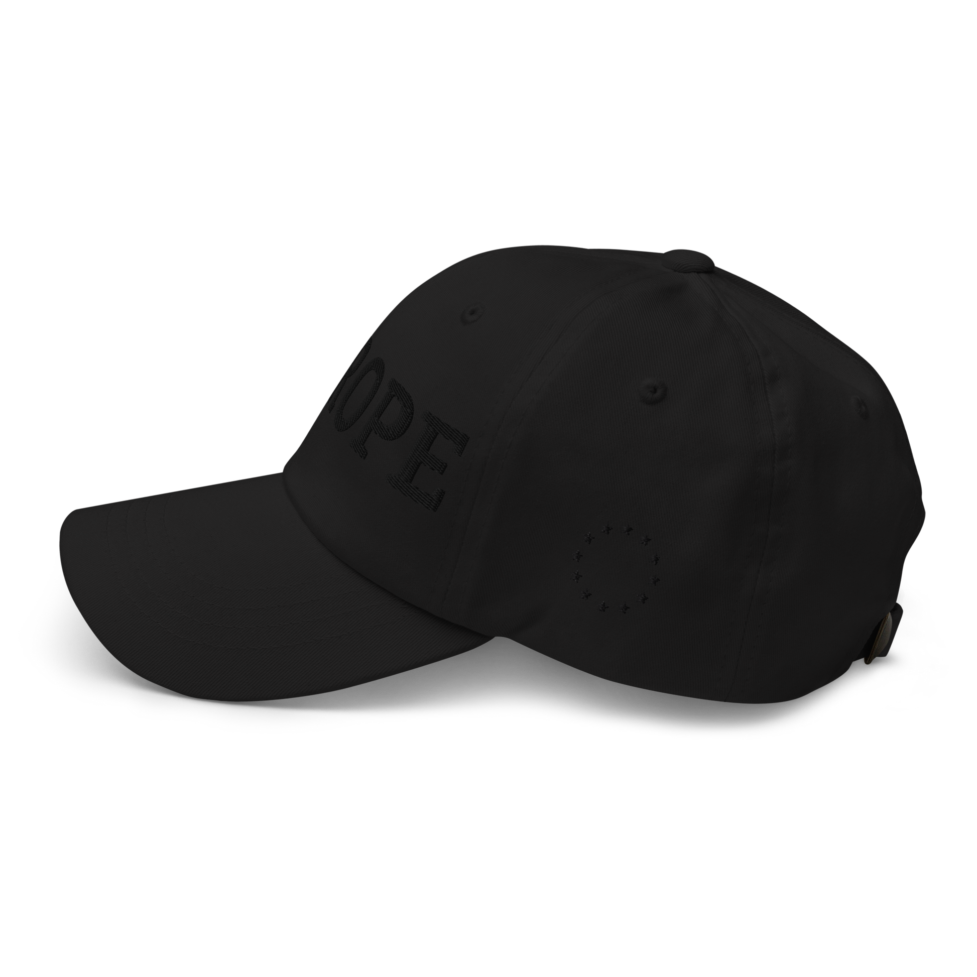 Monochrome Black "EUROPE" Cap Left View
