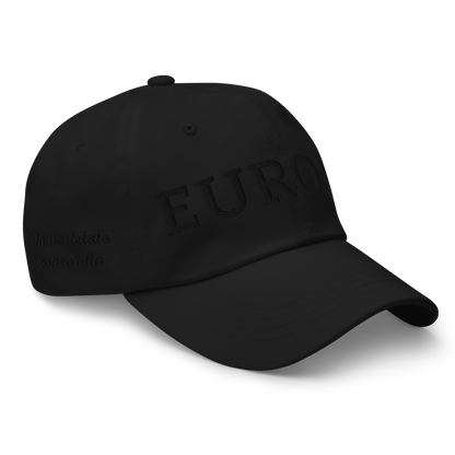 Monochrome Black "EUROPE" Cap Right Front View