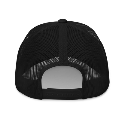 Monochrome Black "Make Europe Strong Again" / MESA Trucker Cap with "Show the Love for Europe" emblem Back View