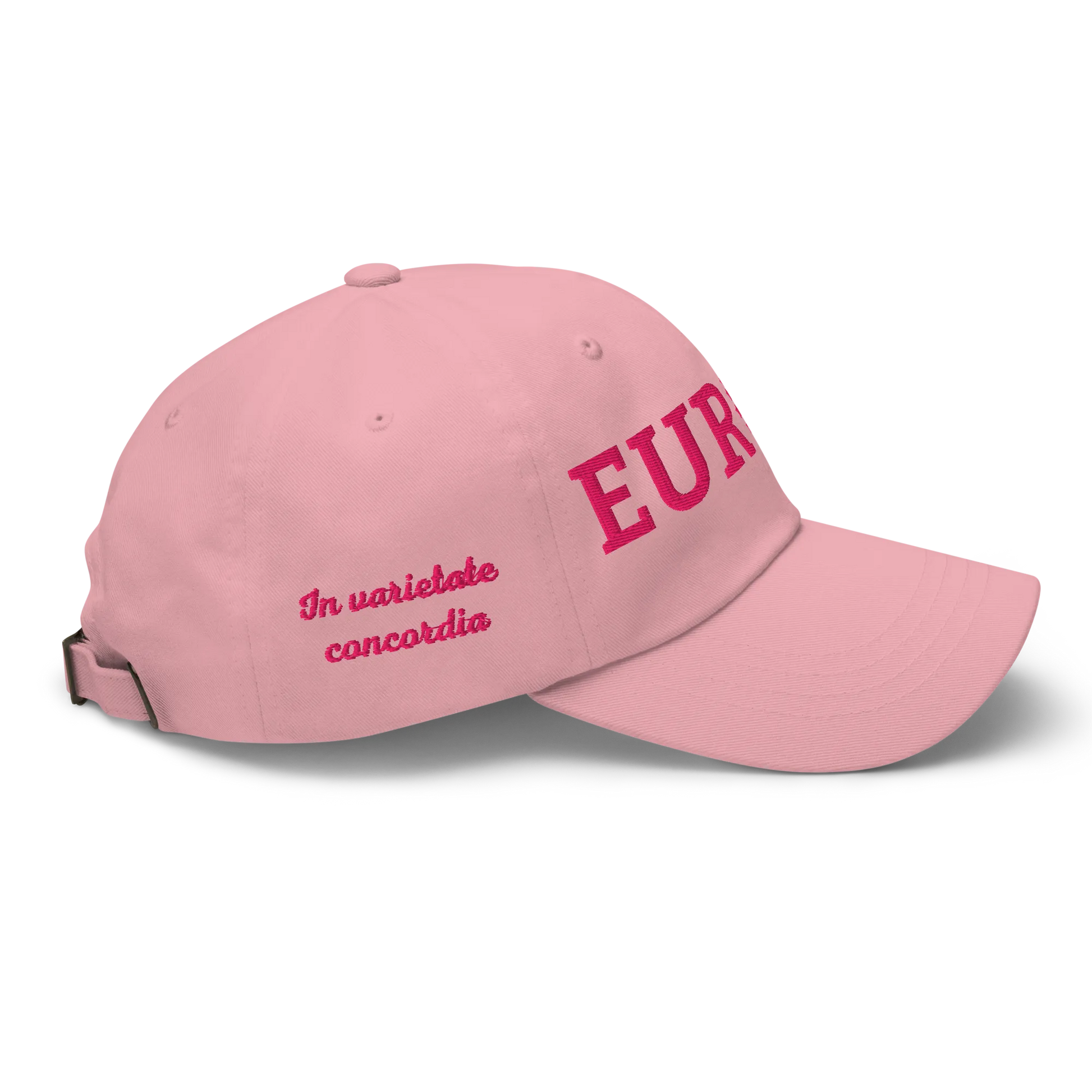 Monochrome Pink "EUROPE" Cap with "Show the Love for EU" emblem Right View