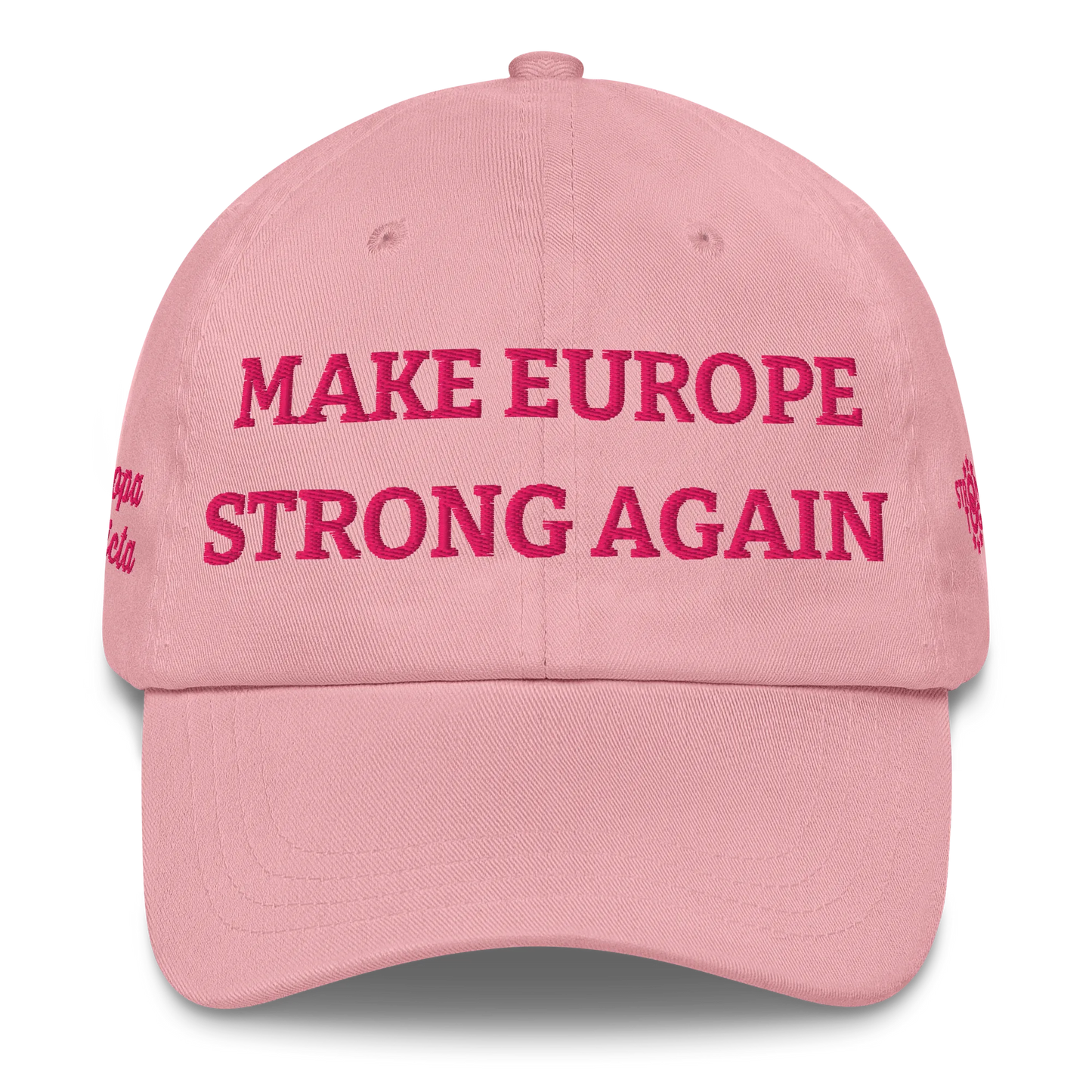 Monochrome Pink "Make Europe Strong Again" / MESA Cap Front View