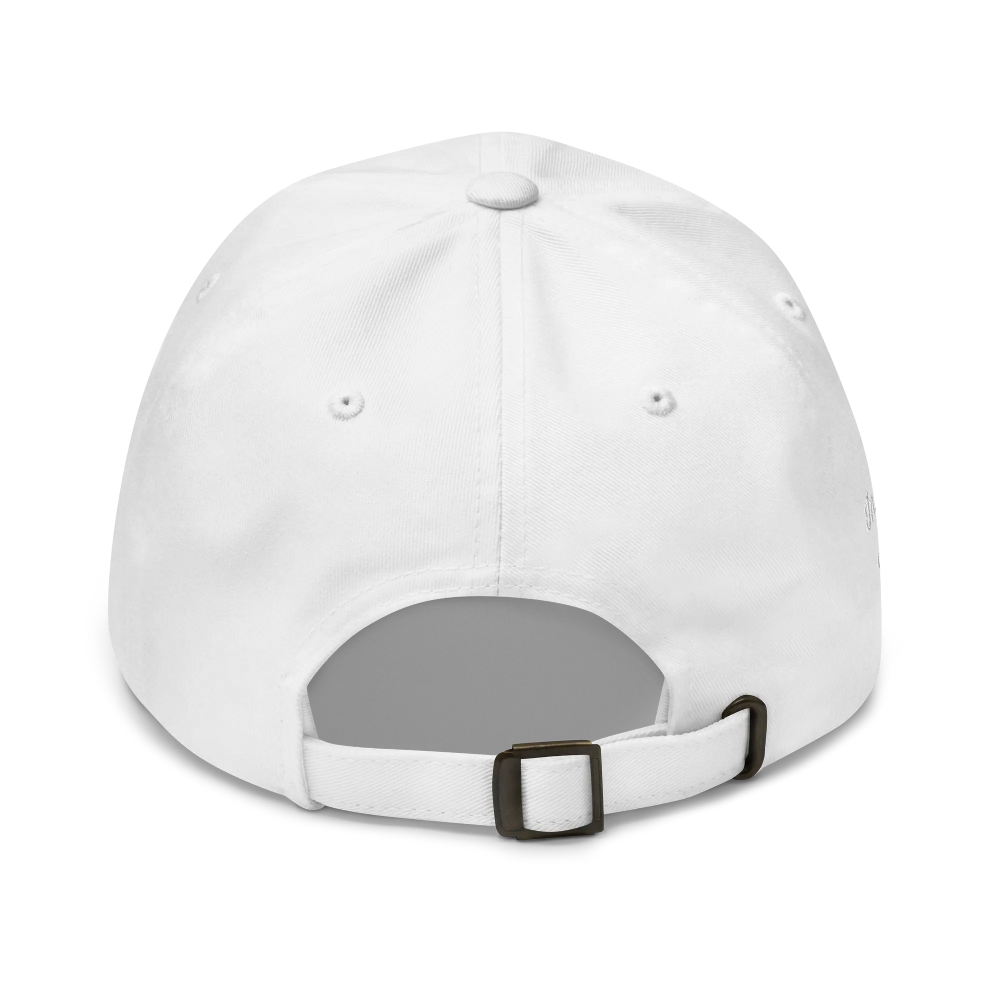Monochrome White "Make Europe Great Again" / MEGA Cap with "Show the Love for Europe" emblem in full color Back View