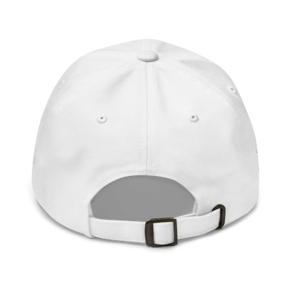 Monochrome White "Make Europe Strong Again" / MESA Cap with "Show the Love for Europe" emblem in full color Back View