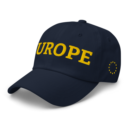 Navy Blue "EUROPE" Cap Left Front View