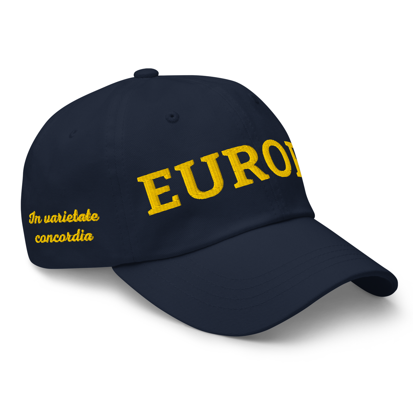 Navy Blue "EUROPE" Cap Right Front View