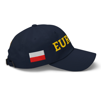 Navy Blue EUROPE Cap with National Flag of Poland Right View