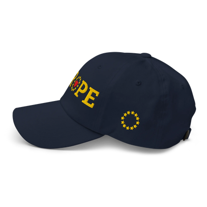 Navy Blue "EUROPE" Cap with "Show the Love for EU" emblem Left View