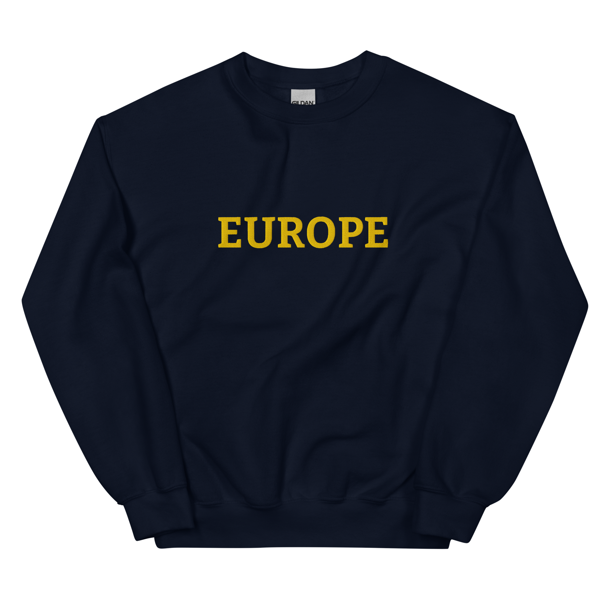 Navy Blue "EUROPE" Unisex Sweatshirt Front View