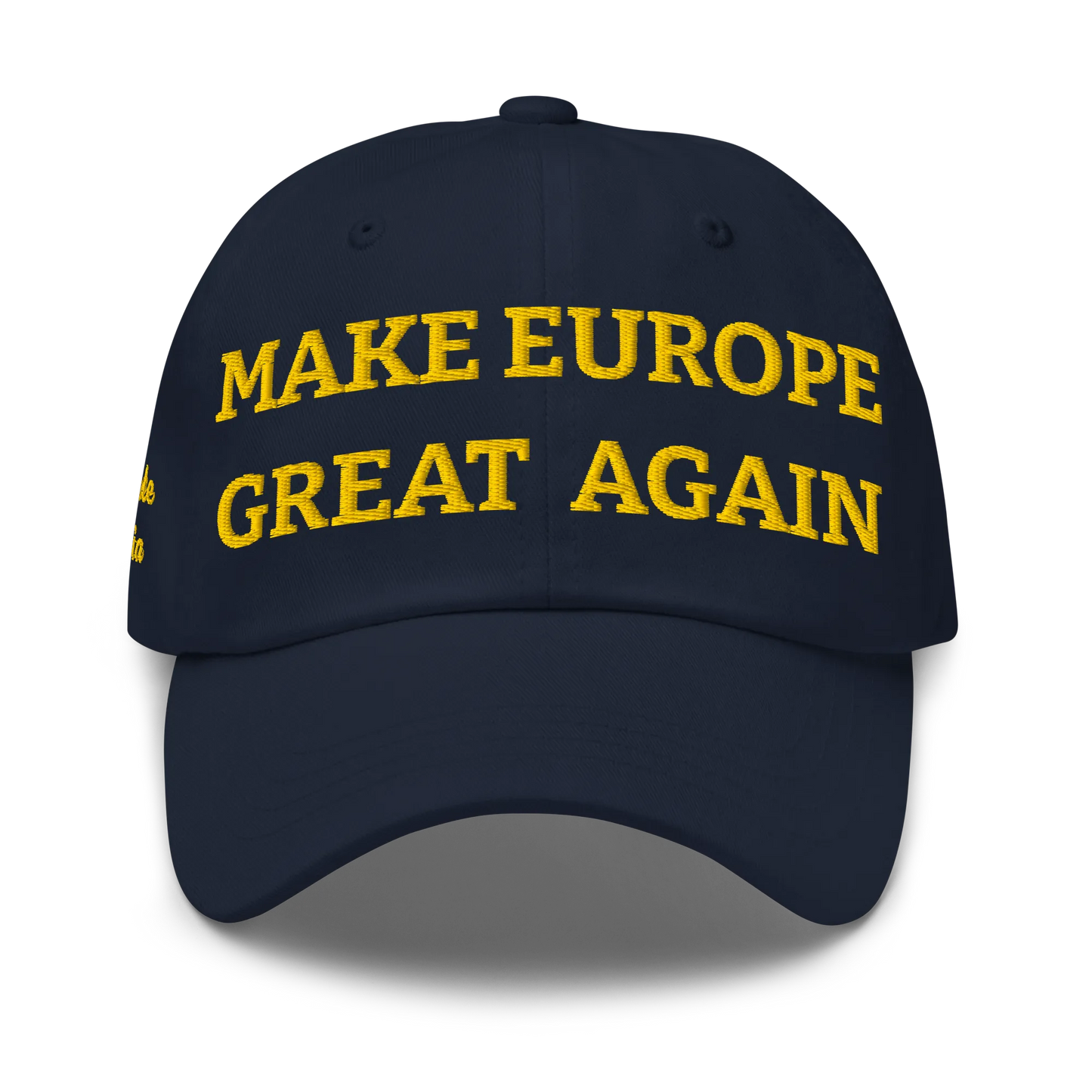 Navy Blue "Make Europe Great Again" / MEGA Cap Front View