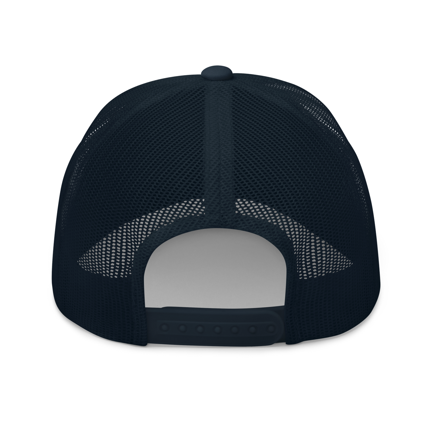 Navy Blue "Make Europe Great Again" / MEGA Trucker Cap with "Show the Love for EU" emblem Back View