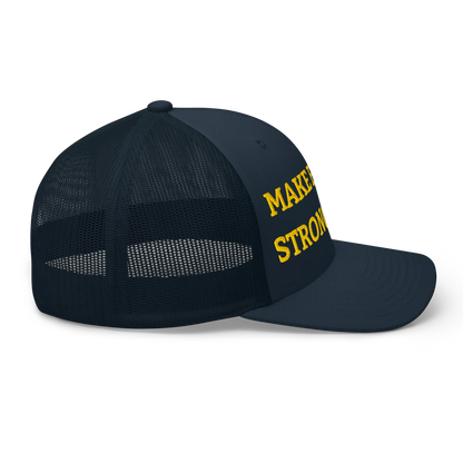 Navy Blue "Make Europe Strong Again" / MESA Trucker Cap Right View