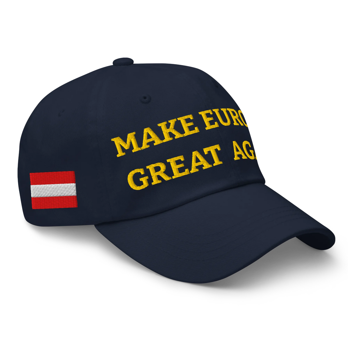 Navy Blue MEGA Cap with National Flag of Austria Right Front View