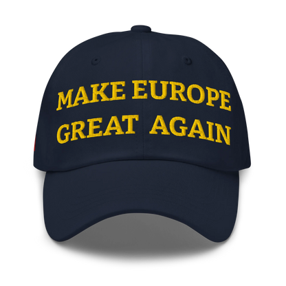 Navy Blue MEGA Cap with National Flag of Belgium Front View