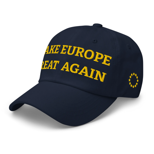 Navy Blue MEGA Cap with National Flag of Belgium Left Front View