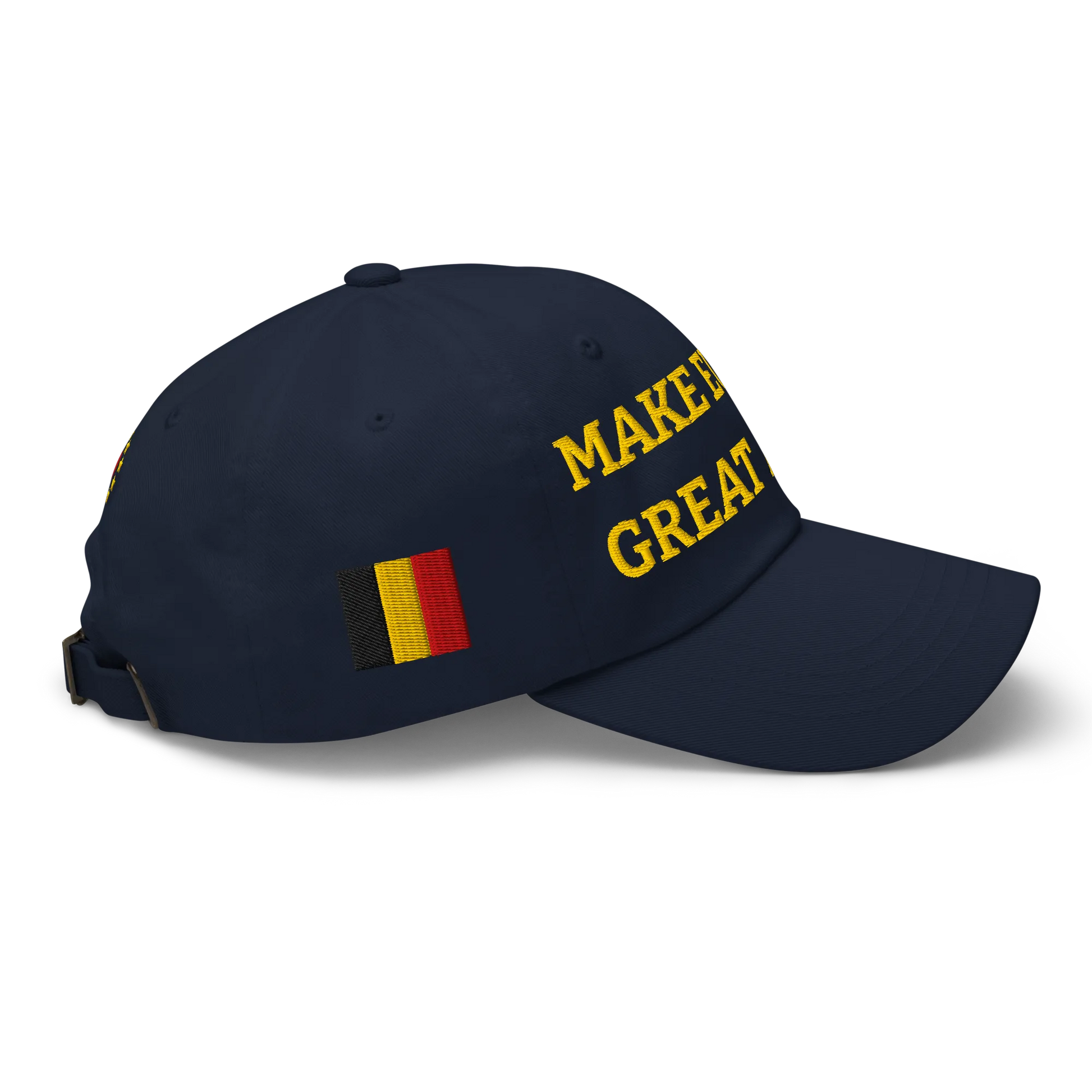 Navy Blue MEGA Cap with National Flag of Belgium Right View