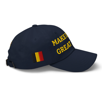 Navy Blue MEGA Cap with National Flag of Belgium Right View