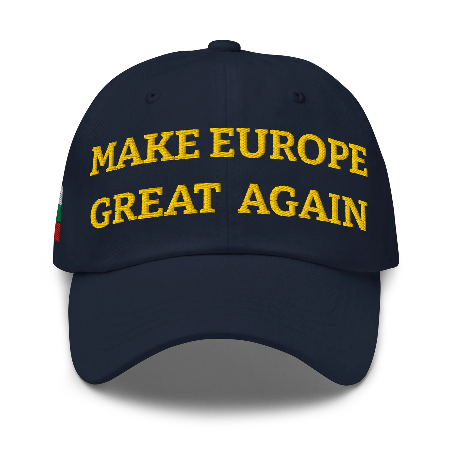 Navy Blue MEGA Cap with National Flag of Bulgaria Front View
