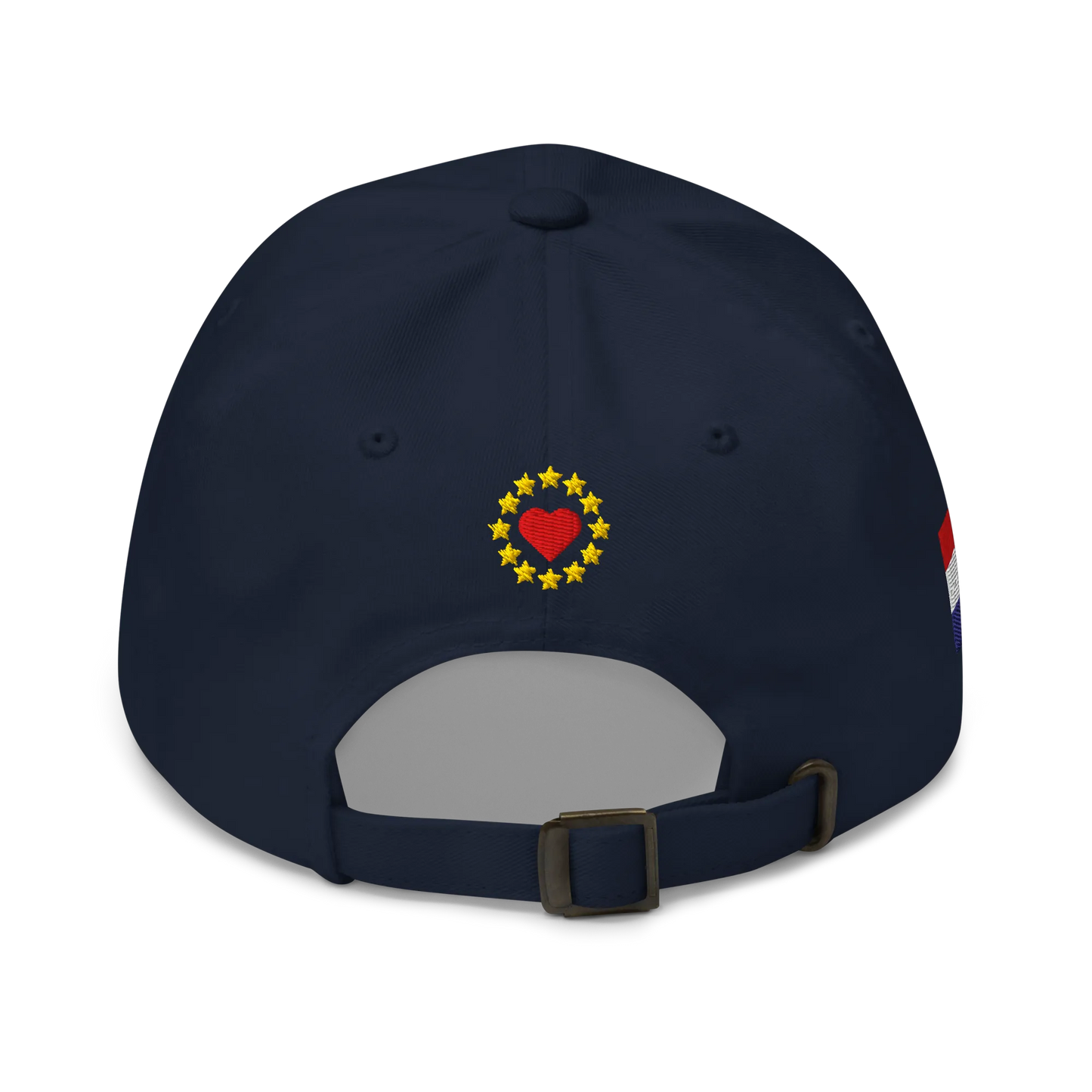 Navy Blue MEGA Cap with National Flag of Croatia Back View