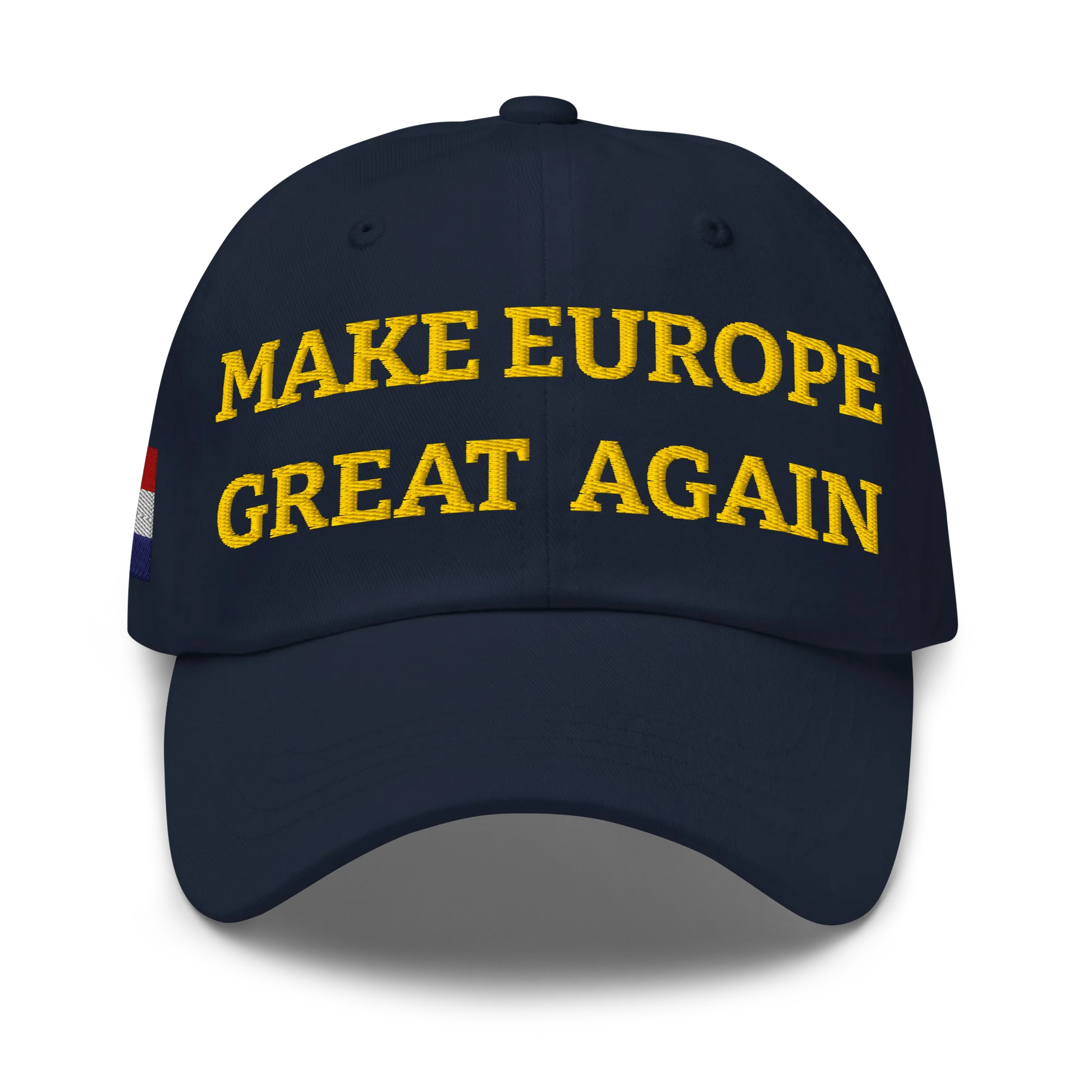 Navy Blue MEGA Cap with National Flag of Croatia Front View