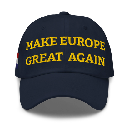Navy Blue MEGA Cap with National Flag of Croatia Front View