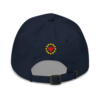 Navy Blue MEGA Cap with National Flag of Denmark Back View