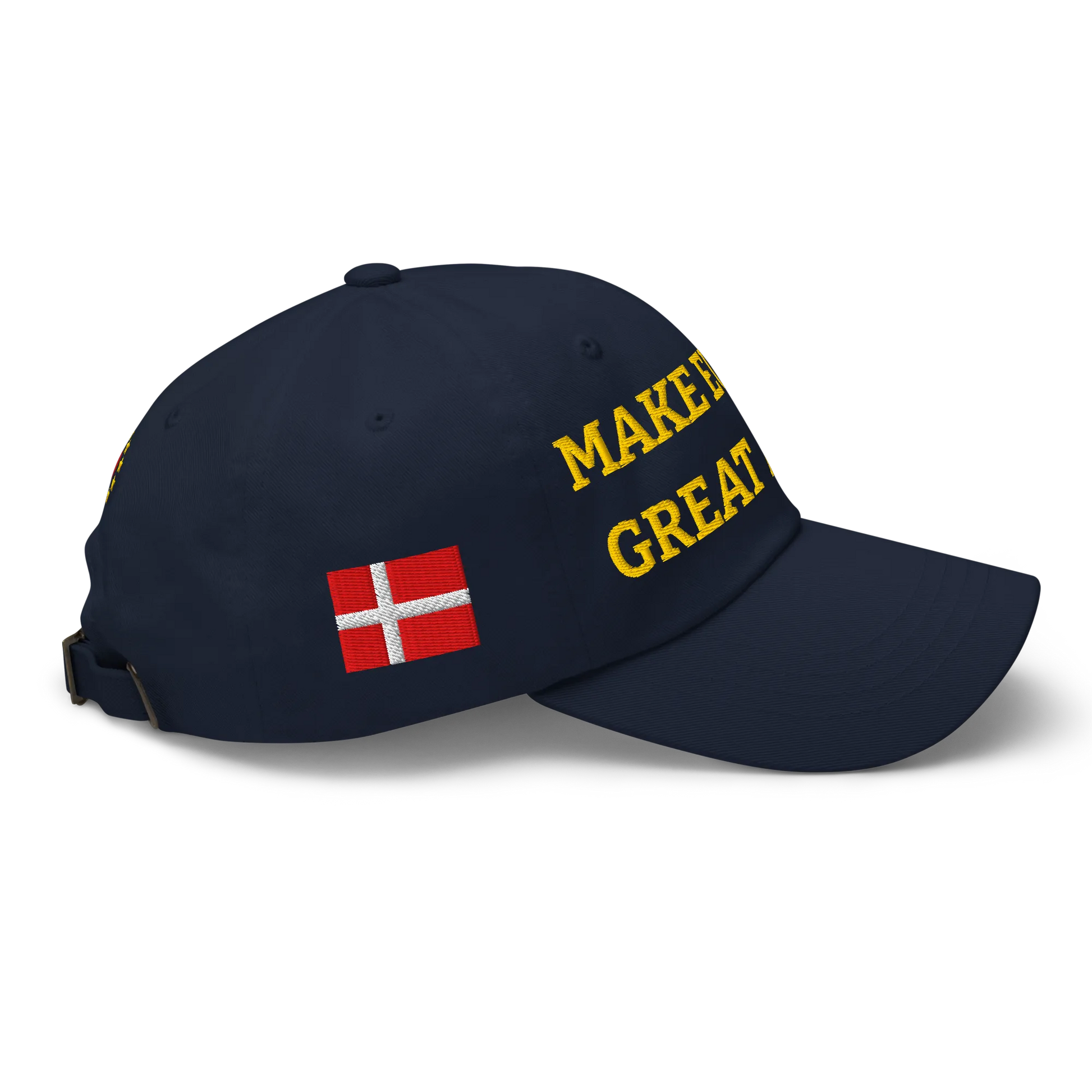 Navy Blue MEGA Cap with National Flag of Denmark Right View