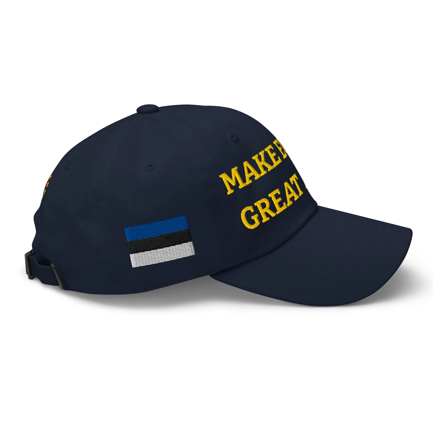 Navy Blue MEGA Cap with National Flag of Estonia Right View