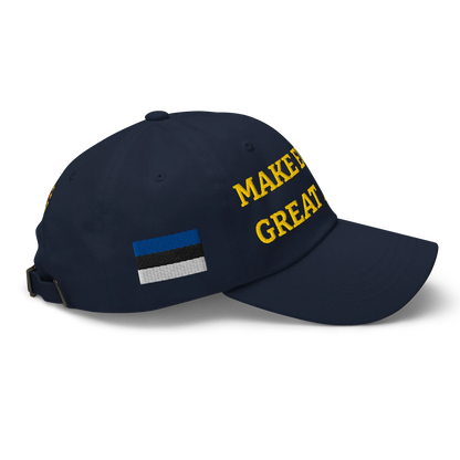 Navy Blue MEGA Cap with National Flag of Estonia Right View