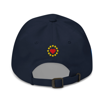Navy Blue MEGA Cap with National Flag of France Back View