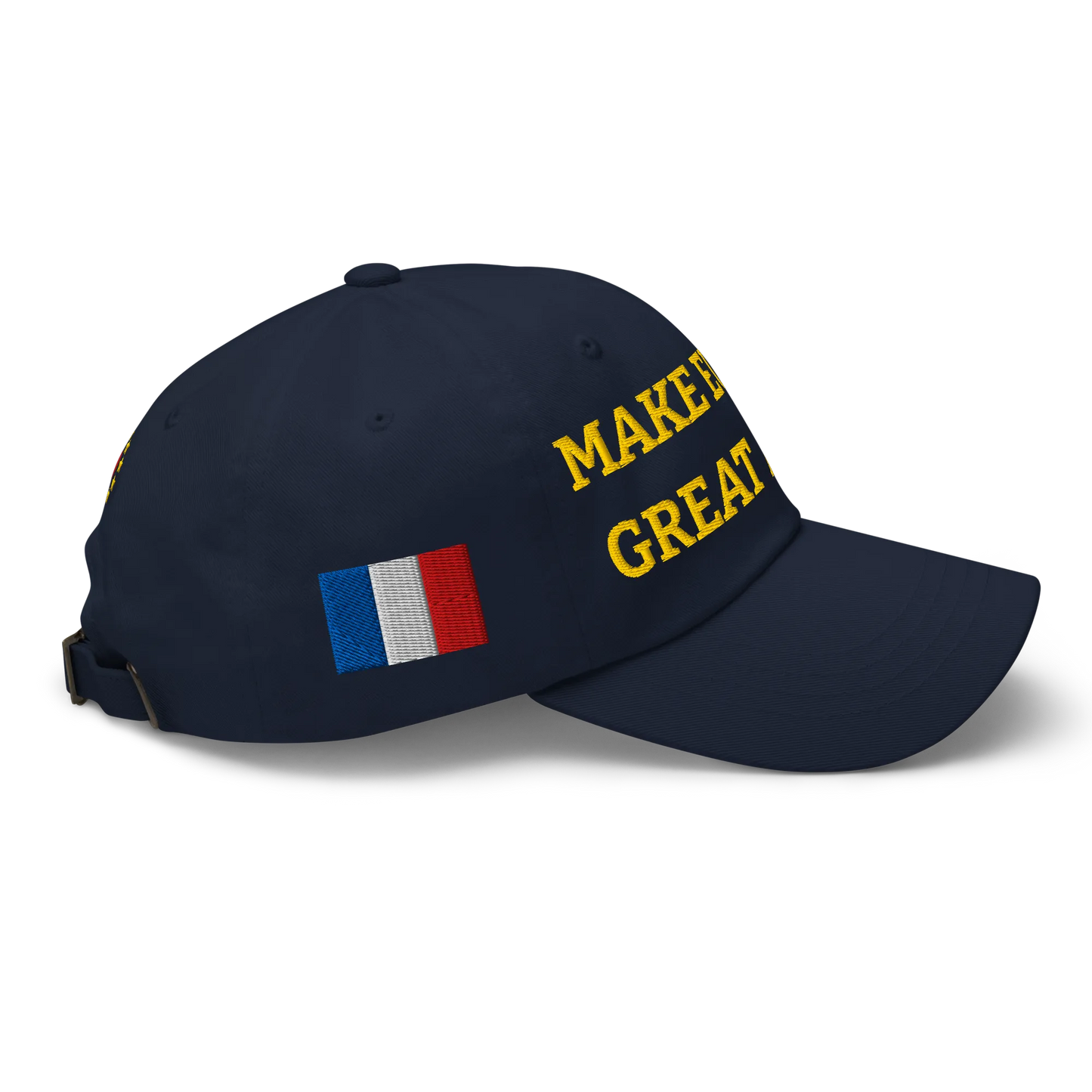 Navy Blue MEGA Cap with National Flag of France Right View