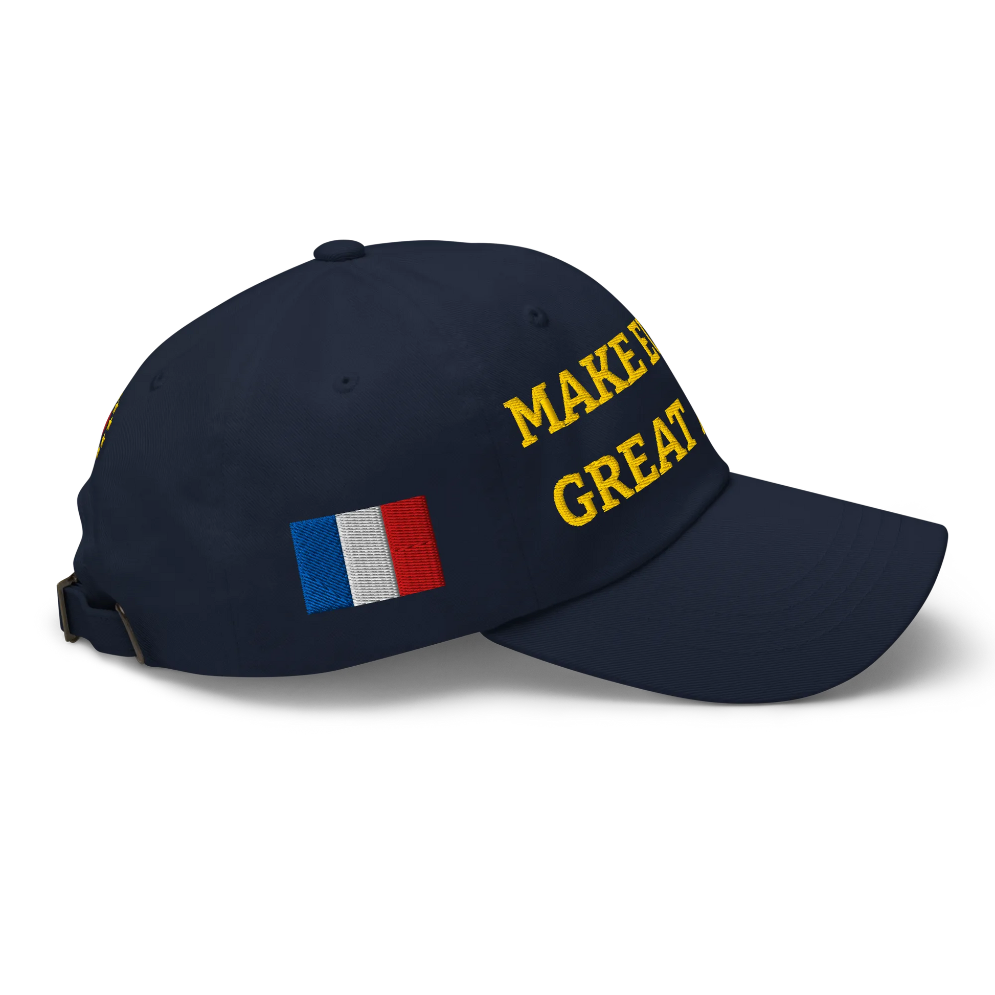 Navy Blue MEGA Cap with National Flag of France Right View