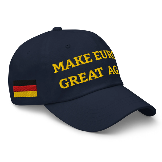 Navy Blue MEGA Cap with National Flag of Germany Right Front View