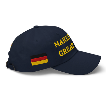 Navy Blue MEGA Cap with National Flag of Germany Right View