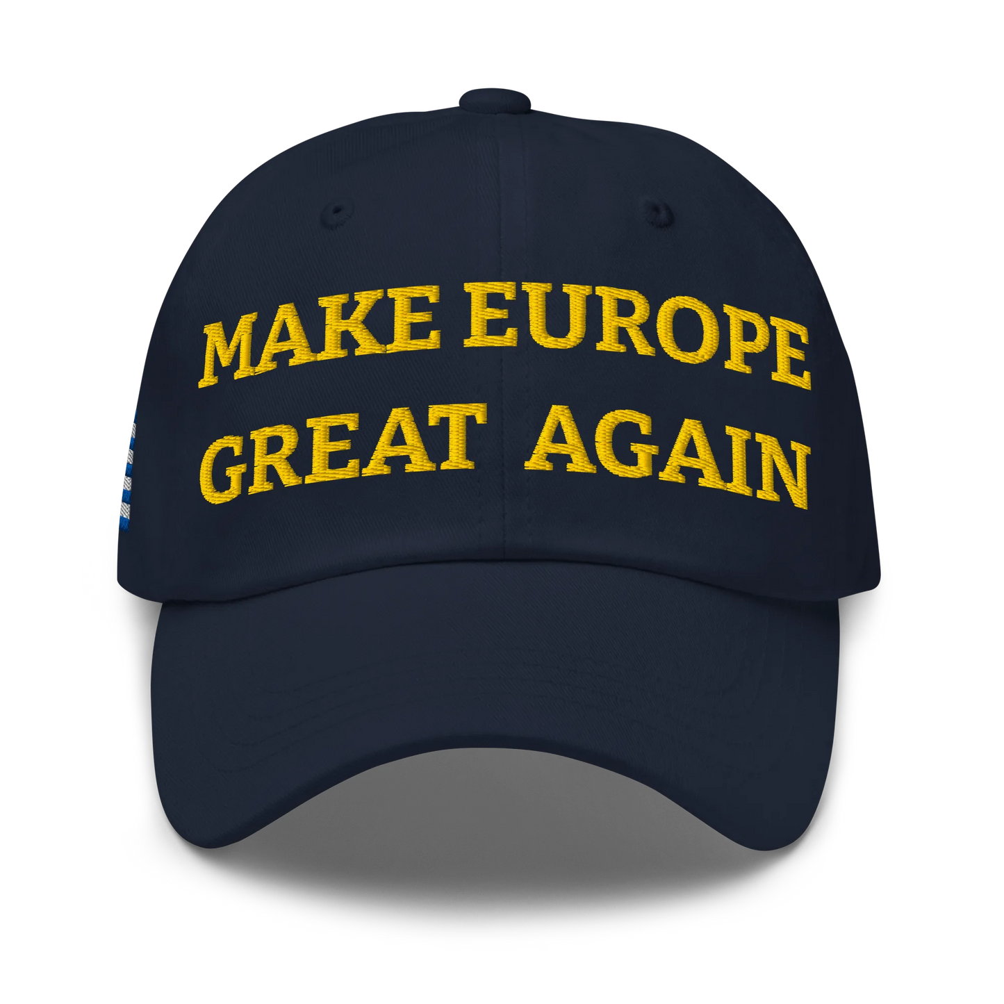 Navy Blue MEGA Cap with National Flag of Greece Front View