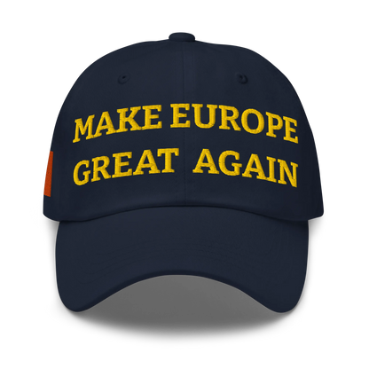 Navy Blue MEGA Cap with National Flag of Ireland Front View