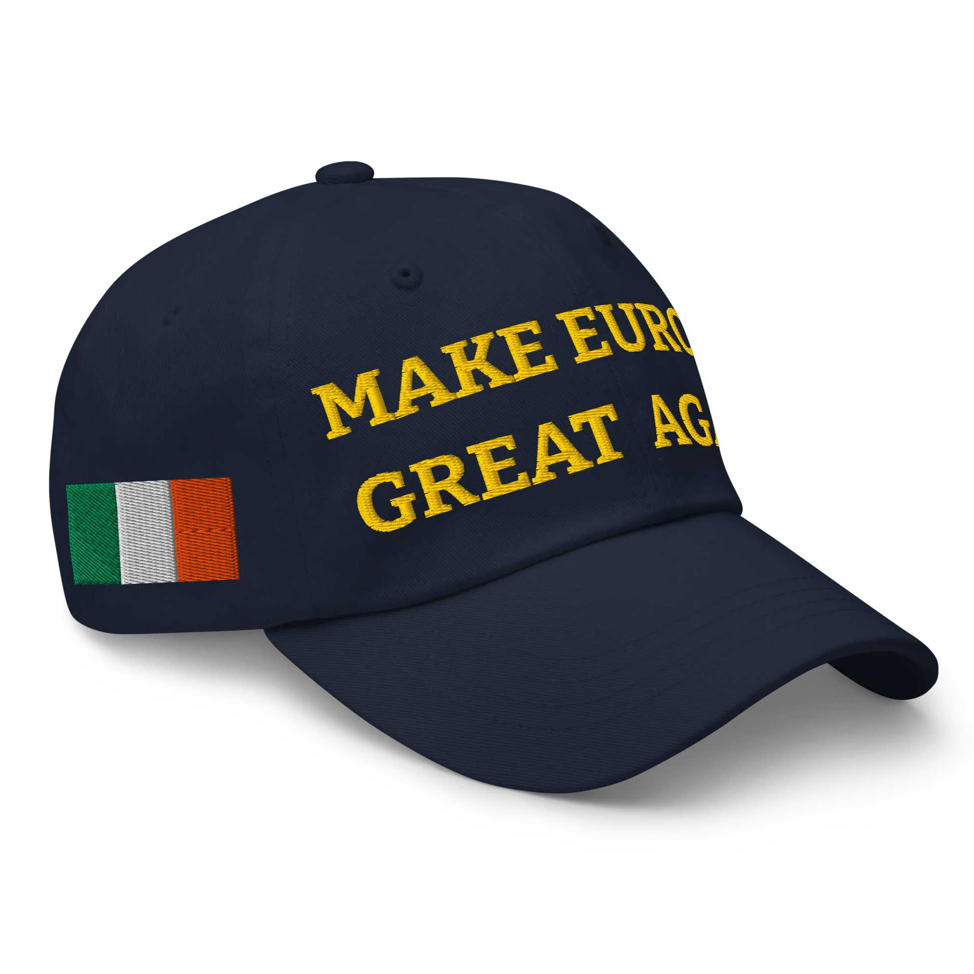Navy Blue MEGA Cap with National Flag of Ireland Right Front View