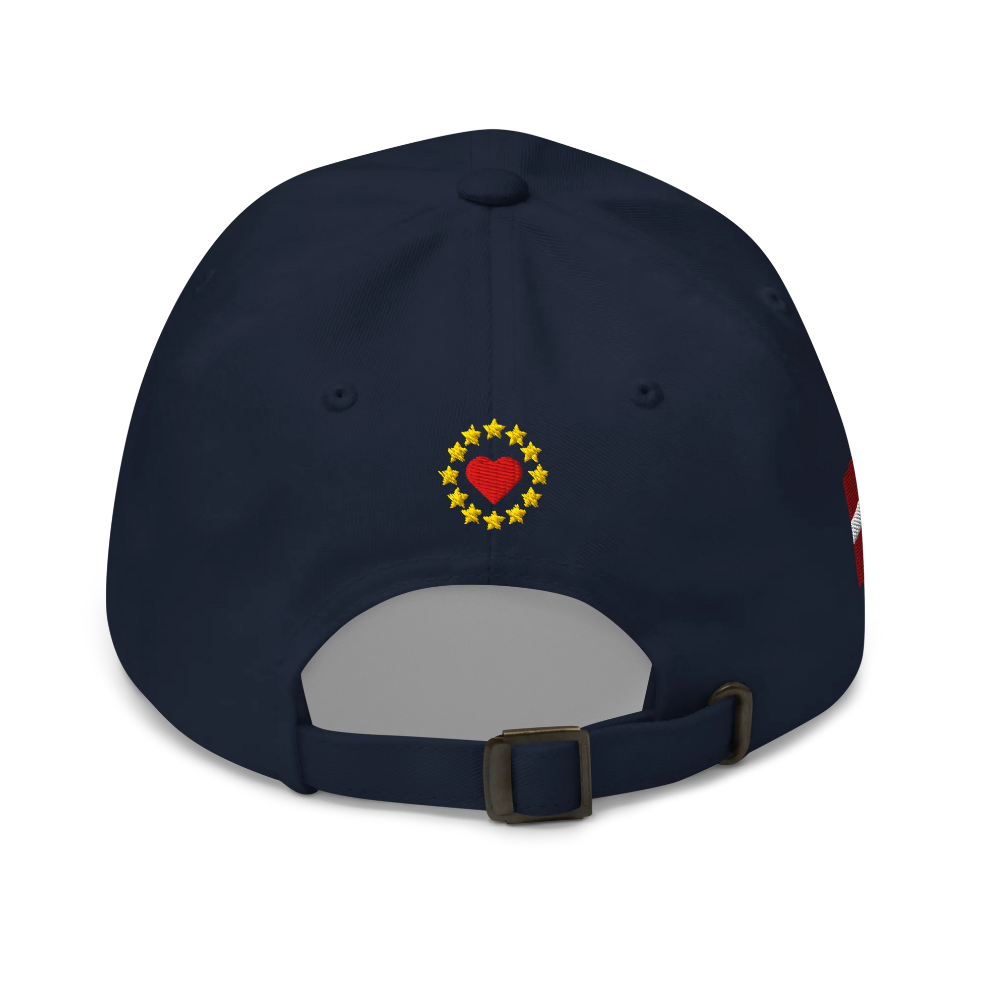 Navy Blue MEGA Cap with National Flag of Latvia Back View