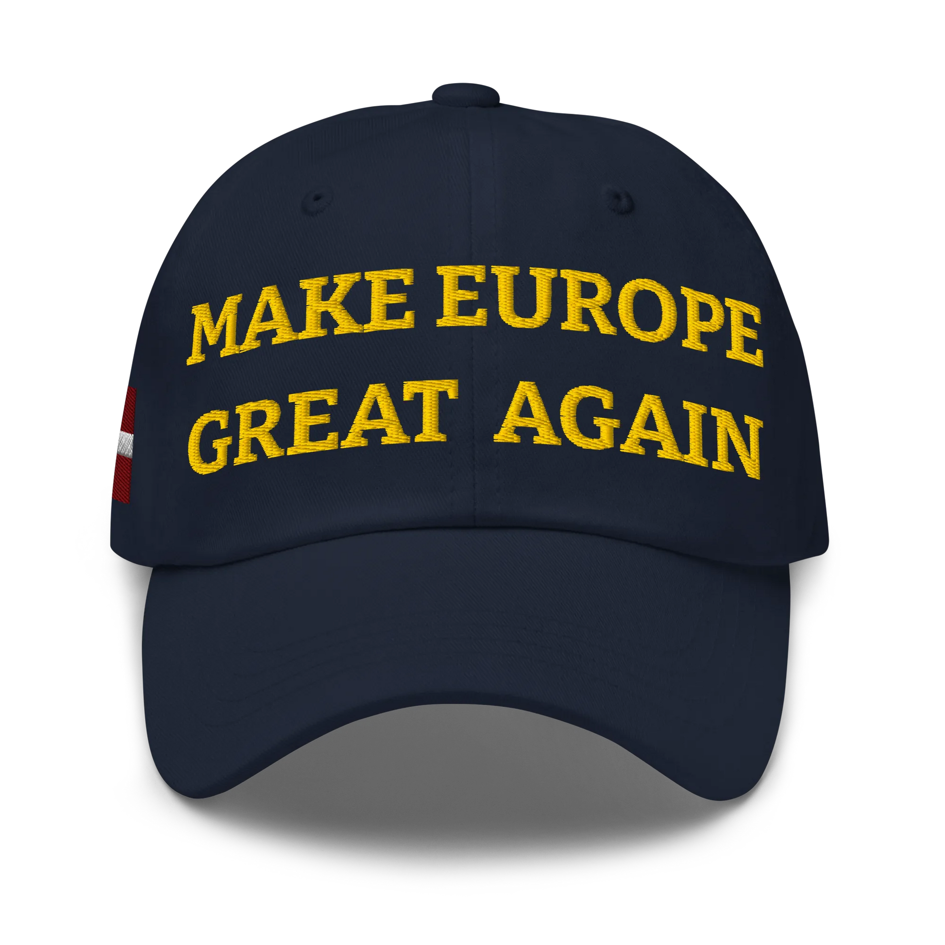 Navy Blue MEGA Cap with National Flag of Latvia Front View