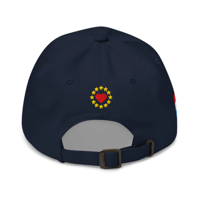 Navy Blue MEGA Cap with National Flag of Luxembourg Back View