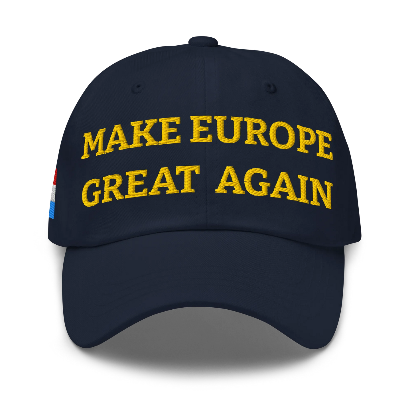 Navy Blue MEGA Cap with National Flag of Luxembourg Front View