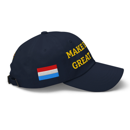 Navy Blue MEGA Cap with National Flag of Luxembourg Right View