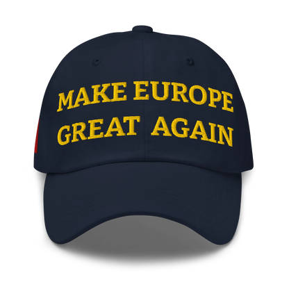 Navy Blue MEGA Cap with National Flag of Malta Front View