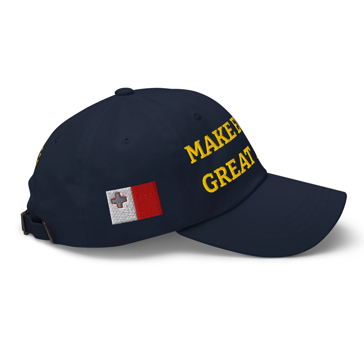 Navy Blue MEGA Cap with National Flag of Malta Right View