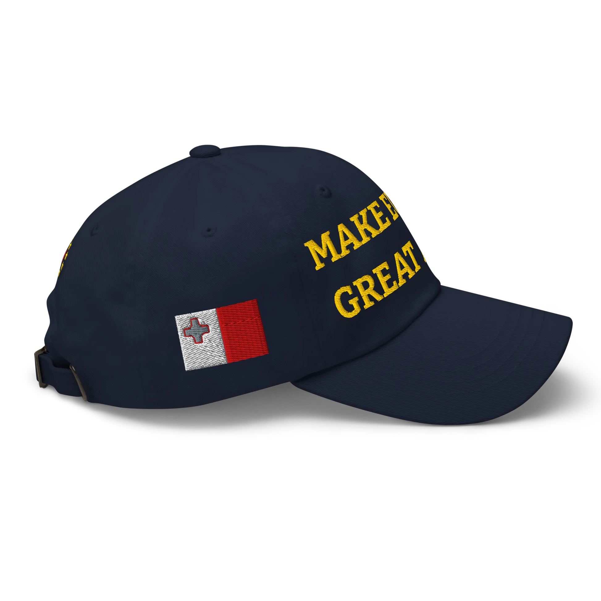 Navy Blue MEGA Cap with National Flag of Malta Right View